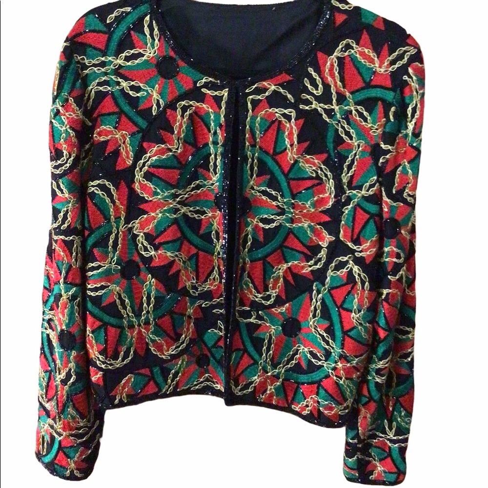 Vintage Sequence Embroidered Jacket